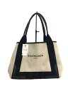 【中古】BALENCIAGA◆カバ トートバッグ スモールサイズ/キャンバス/IVO/339933・1081【バッグ】