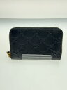 【中古】GUCCI◆グッチシマ/コインケース/レザー/BLK/総柄/メンズ/447939【服飾雑貨他】