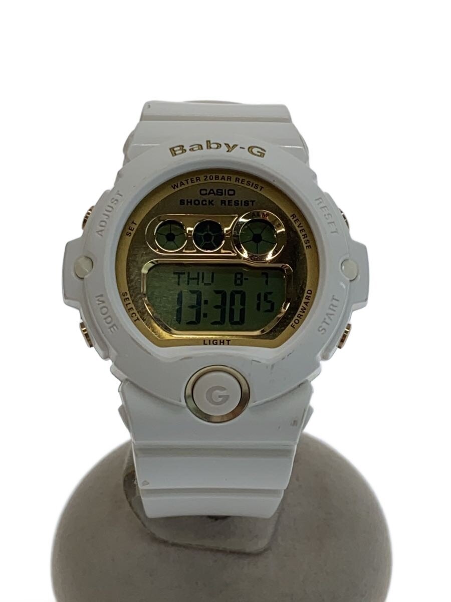 【中古】CASIO◆クォーツ腕時計・Baby-G/デジタル/WHT【服飾雑貨他】
