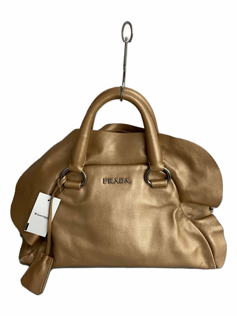 【中古】PRADA◆ハンドバッグ/--/GLD【バッグ】