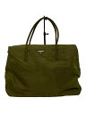 【中古】PRADA◆トートバッグ/ナイロン/KHK/汚れ有【バッグ】