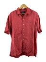 【中古】POLO RALPH LAUREN◆オープンカラー/半袖シャツ/L/リネン/PNK/リネンシルク【メンズウェア】