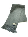 【中古】HERMES◆マフラー/カシミア100/カシミア/GRY/無地/メンズ【服飾雑貨他】