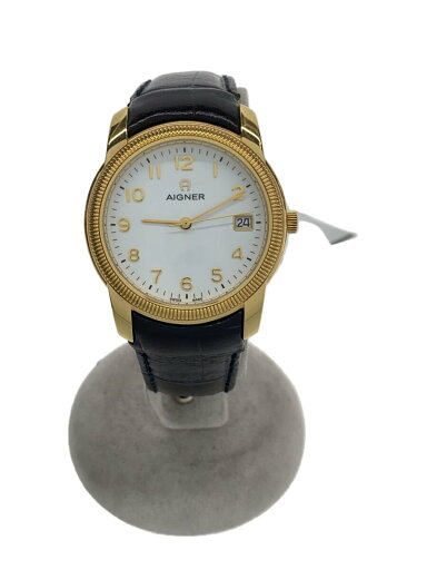 【中古】AIGNER◆腕時計/アナログ/--/WHT/BLK/A14100【服飾雑貨他】 【中古】AIGNER◆腕時計/アナログ/--/WHT/BLK/A14100【服飾雑貨他】
