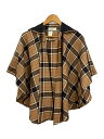 【中古】O’NEIL OF DUBLIN◆ポンチョ/XL/ウール/BRW/チェック【レディースウェア】