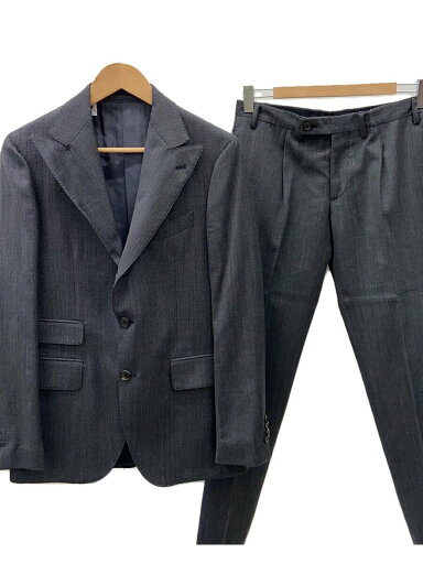 【中古】GABRIEL PASINI/セットアップ/46/ウール/GRY/シミ有【メンズウェア】 【中古】GABRIEL PASINI/セットアップ/46/ウール/GRY/シミ有【メンズウェア】