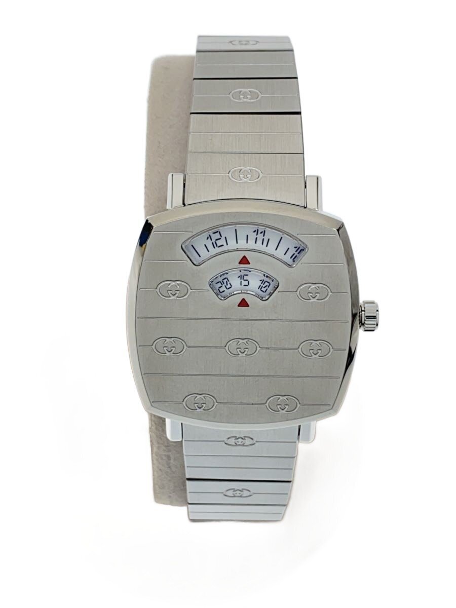 OMEGA - 【中古】GUCCI◆クォーツ腕時計/アナログ/ステンレス/WHT/SLV/157.5/グッチ【服飾雑貨他】
