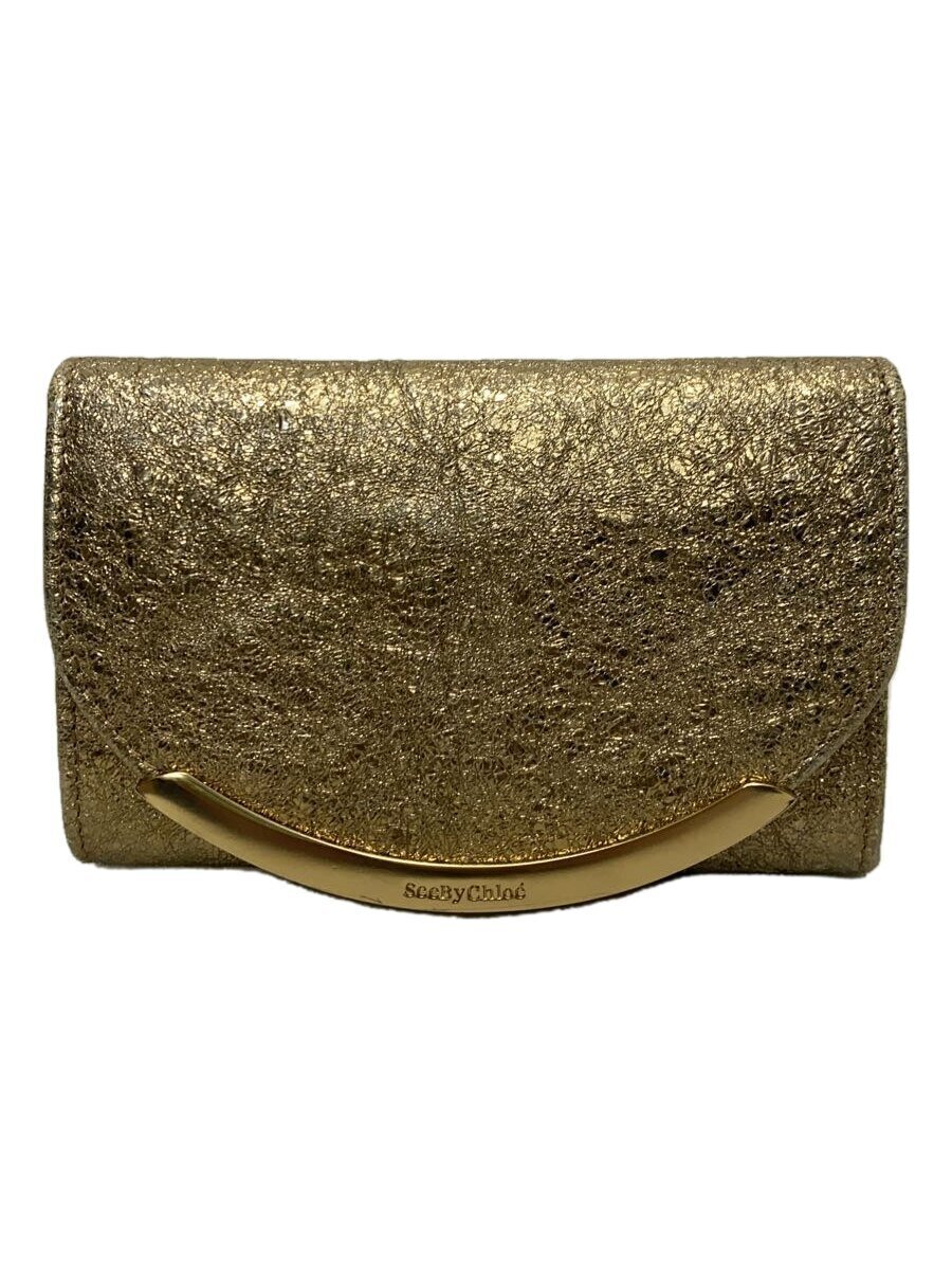 Clothing Accessories (Caps, Ties, Belts) - 【中古】SEE BY CHLOE◆3つ折り財布/--/GLD/レディース【服飾雑貨他】