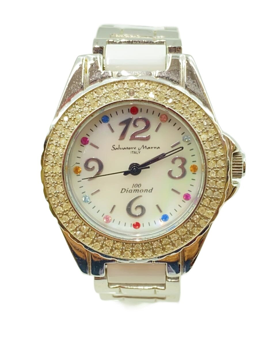 OMEGA - 【中古】Salvatore Marra◆クォーツ腕時計/アナログ/ステンレス/SLV/SS/SM-6513【服飾雑貨他】