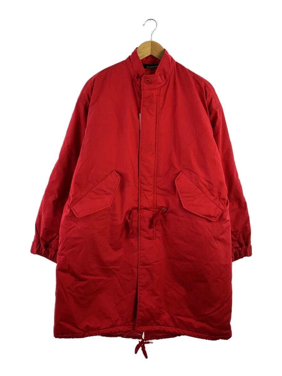 【中古】BLUCO◆モッズコート/L/ポリエステル/RED/無地【メンズウェア】