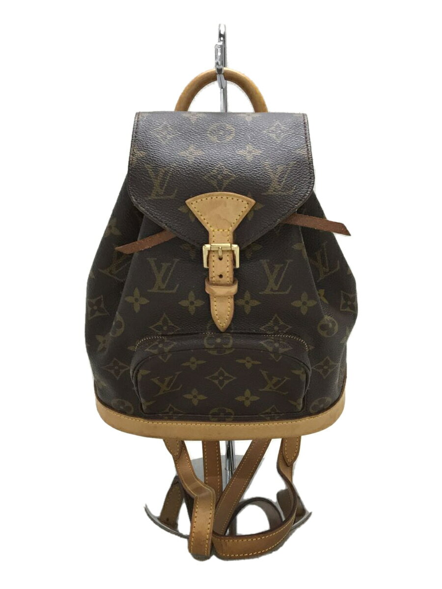 【中古】LOUIS VUITTON◆ミニ・モンスリ_モノグラム_BRW/PVC/BRW【バッグ】