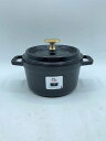 【中古】Staub◆鍋/16cm未満/BLK/ココット・ラウンド/40509-476【キッチン用品】