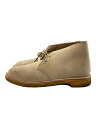 【中古】Clarks◆イングランド製/desert boots/チャッカブーツ/UK9/ベージュ/スウェード【シューズ】