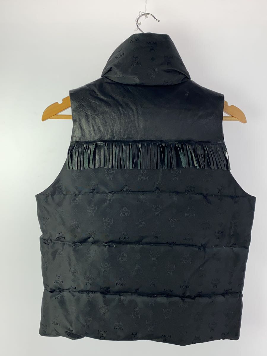【中古】DRESSCAMP◆×MCM/フリンジダウンベスト/44/ナイロン/BLK【メンズウェア】