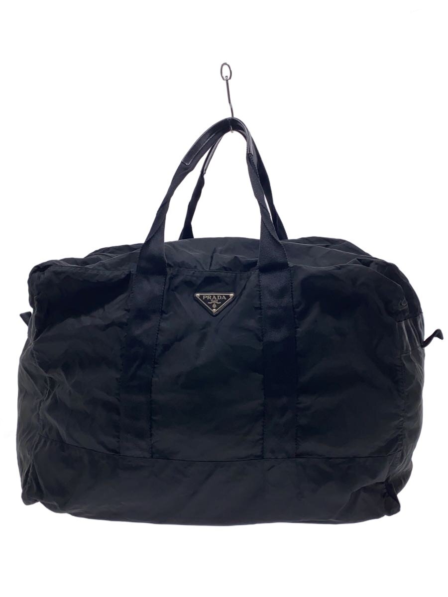 【中古】PRADA◆ボストンバッグ/ナイロン/BLK//【バッグ】