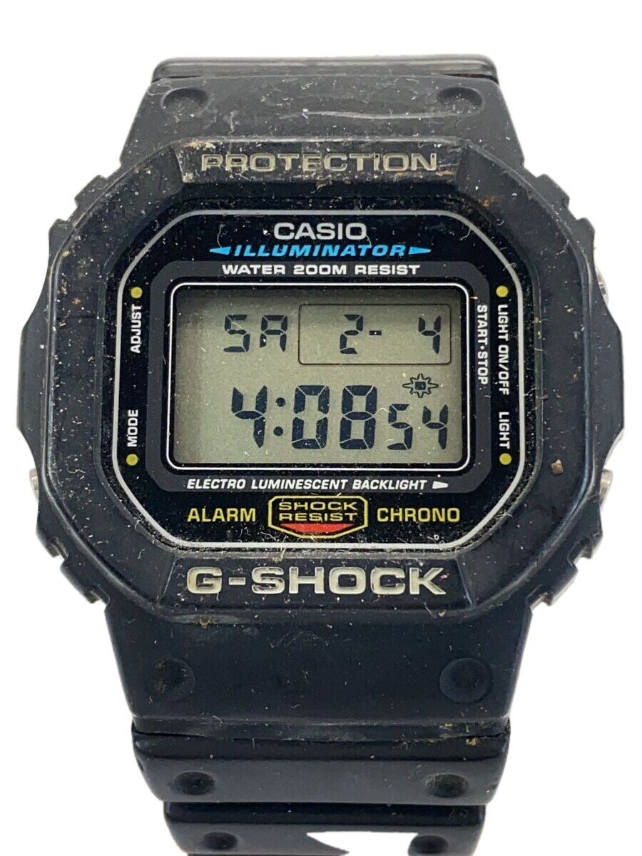【中古】CASIO◆クォーツ腕時計・G-SHOCK/デジタル/ラバー/WHT/BLK【服飾雑貨他】