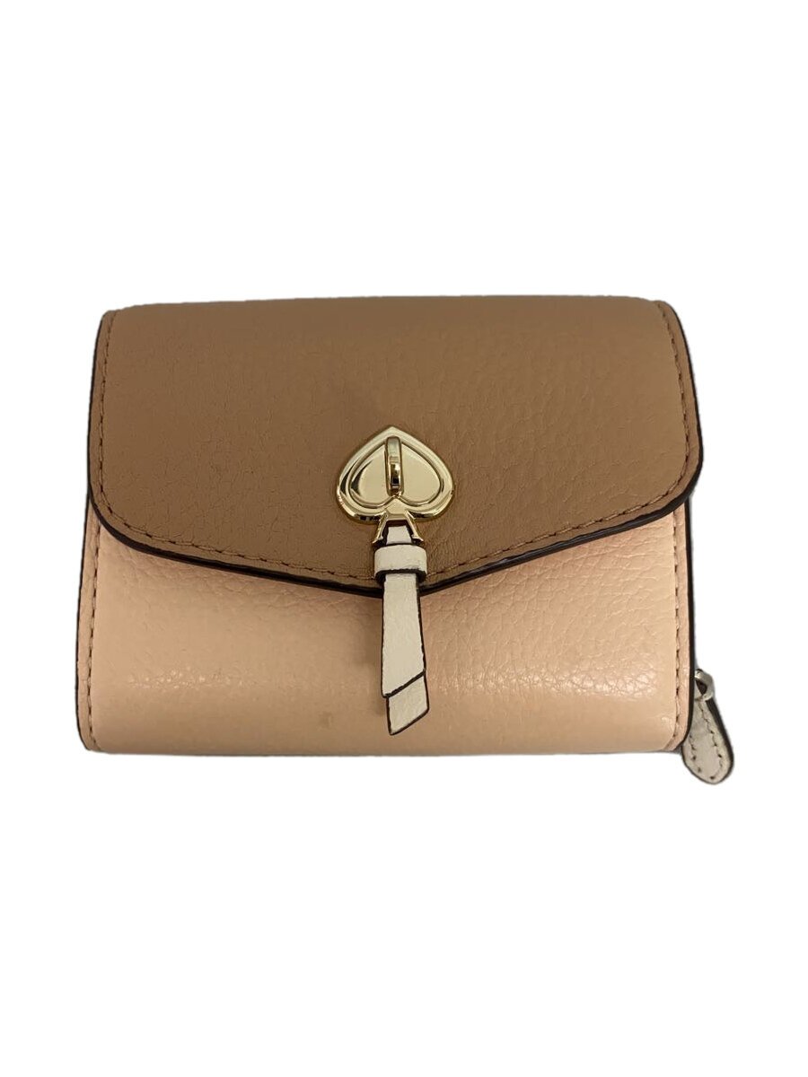 Clothing Accessories (Caps, Ties, Belts) - 【中古】kate spade new york◆2つ折り財布/レザー/BEG/レディース【服飾雑貨他】