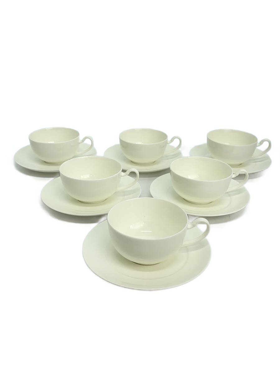 【中古】Noritake◆カップ&ソーサー/6点セット/WHT【キッチン用品】