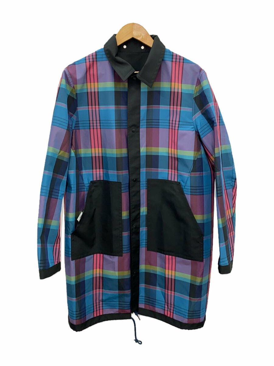 【中古】Paul Smith◆ステンカラーコート/L/ポリエステル/BLU/py-99184-83672【メンズウェア】