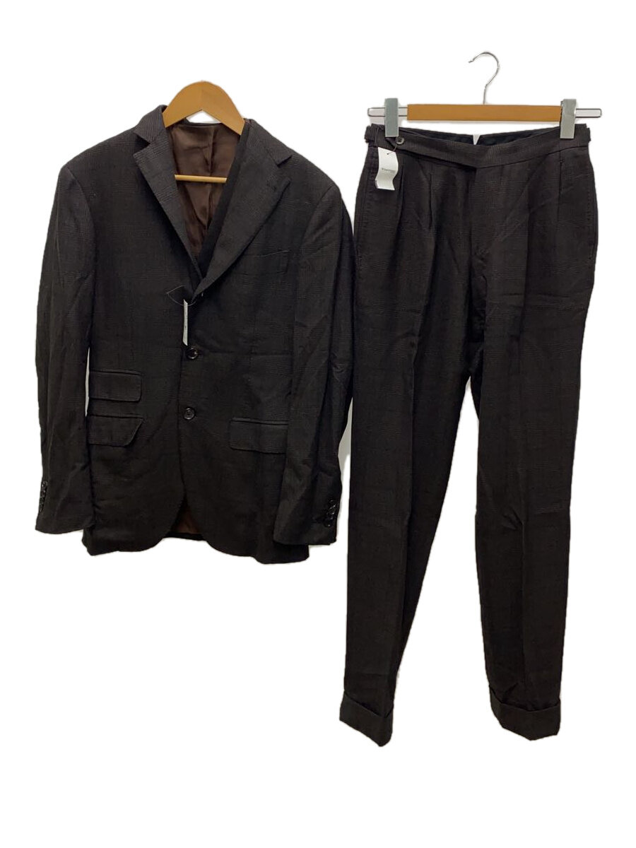 【中古】BRILLA per il gusto◆スーツ/44/ウール/BRW/チェック/24-17-0539-015/【メンズウェア】
