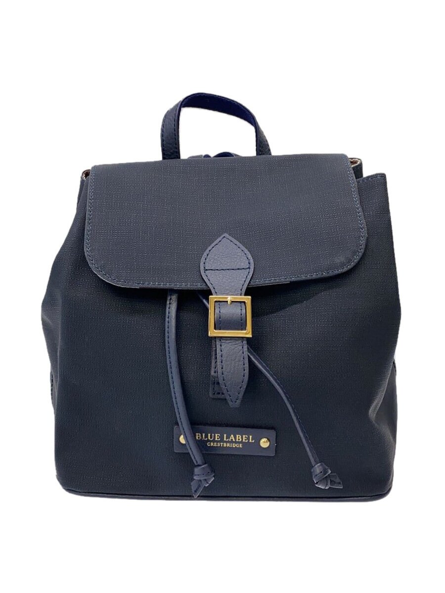 【中古】BLUE LABEL CRESTBRIDGE◆リュック/--/NVY/無地/使用感有【バッグ】