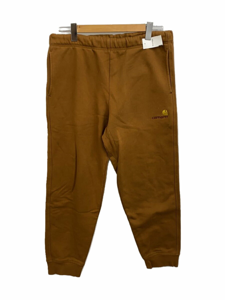 【中古】Carhartt◆AMERICAN SCRIPT SWEAT PANTS/ボトム/M/ポリエステル/CML/無地【メンズウェア】