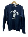 【中古】A BATHING APE◆スウェット/L/コットン/NVY/001SWF301001X【メンズウェア】