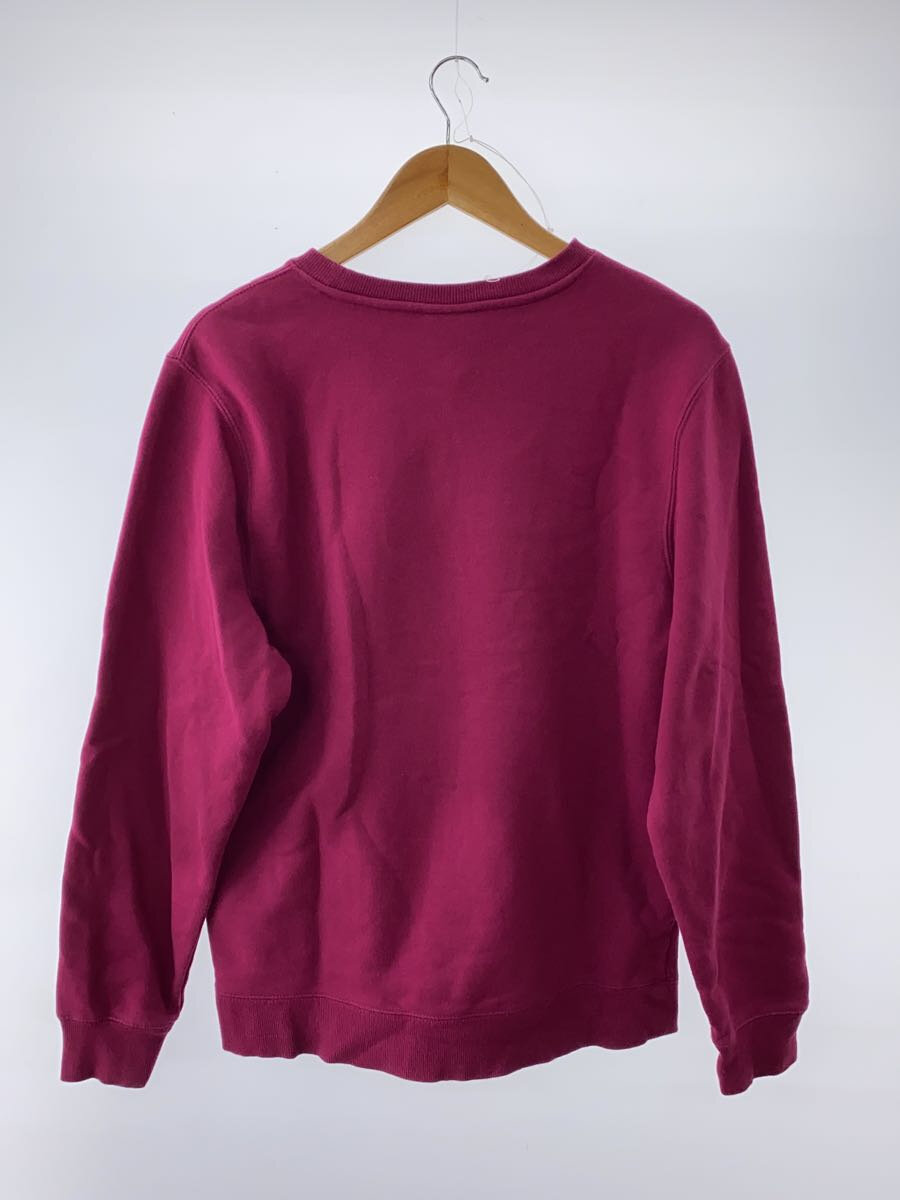 【中古】STUSSY◆LOGO CREW SWEAT/パープル/裏毛/スウェット/S/コットン/PUP/無地【メンズウェア】