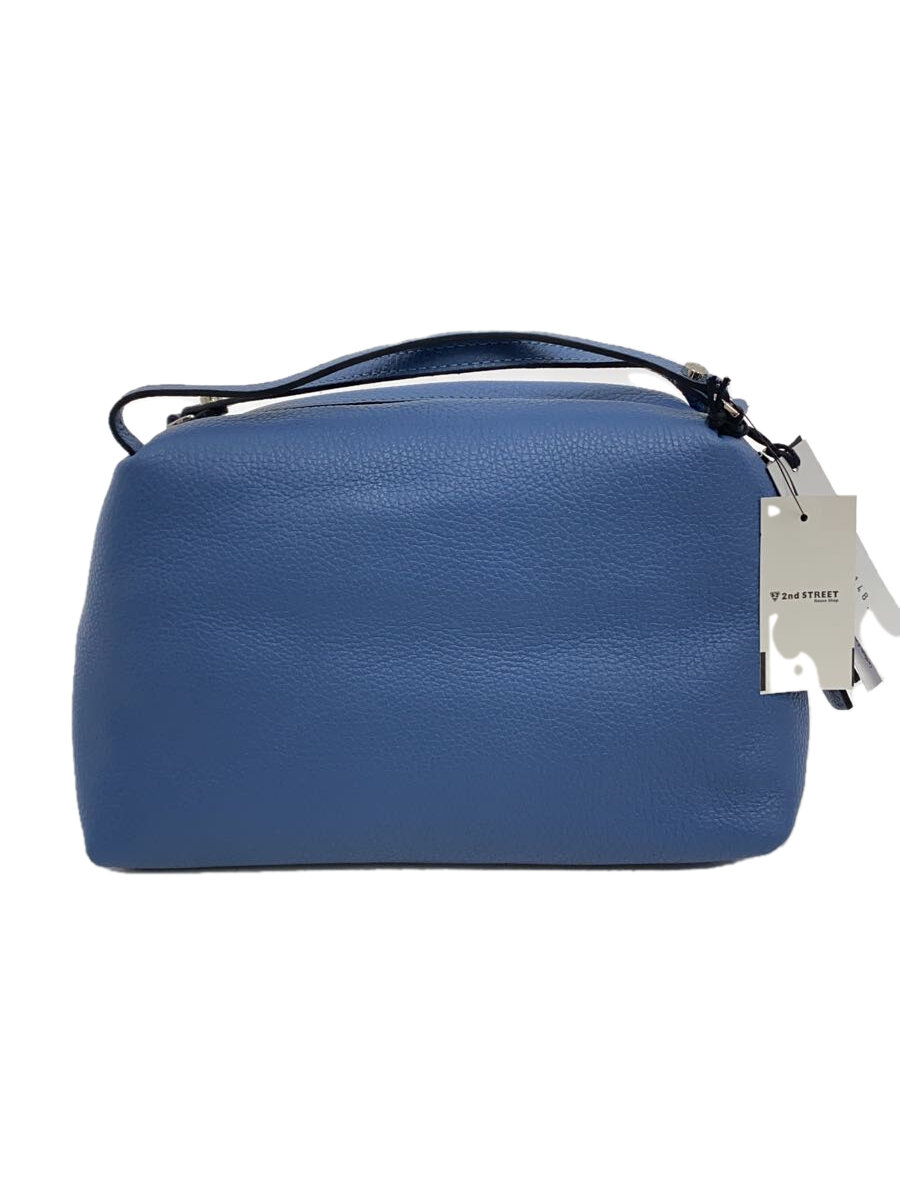 【中古】GIANNI CHIARINI◆ショルダーバッグ/レザー/BLU/無地【バッグ】