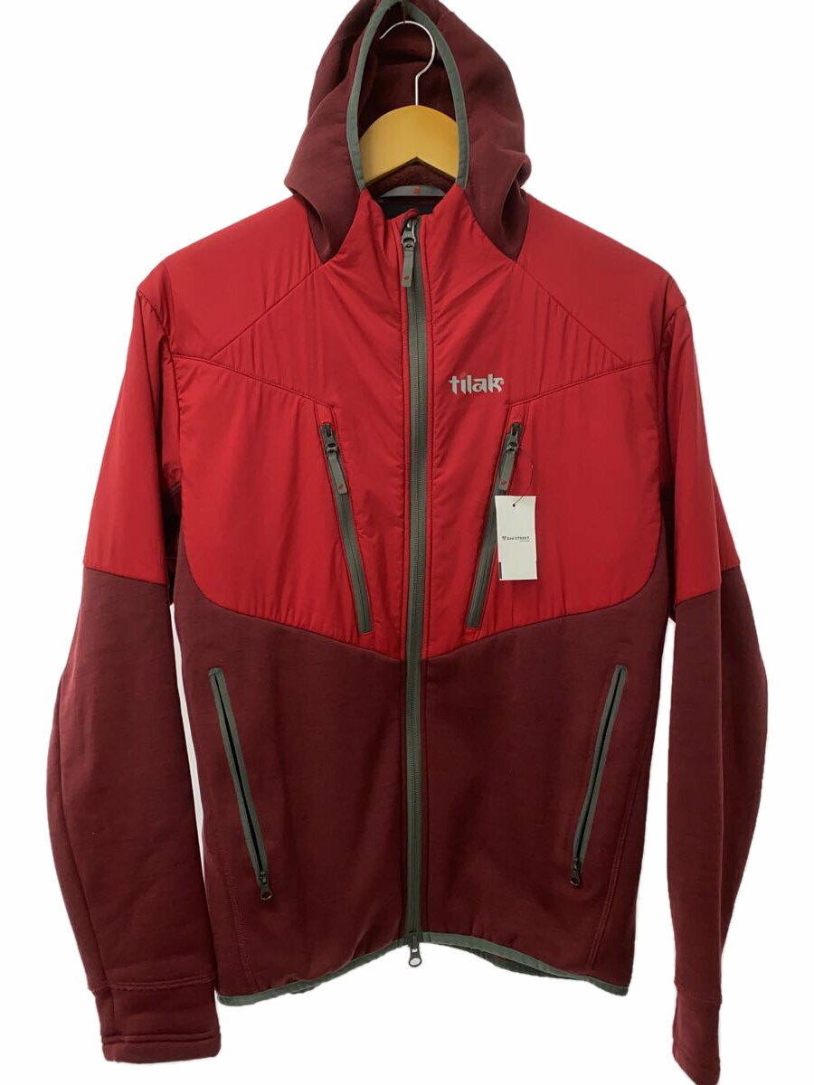 【中古】tilak◆SPIKE JACKET/ジャケット/S/ポリエステル/RED【メンズウェア】