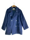 【中古】UNITED COLORS OF BENETTON◆イタリア製/ナポレオンコート/銀ボタン/42/ウール/NVY/無地/euro/ユーロ【メンズウェア】