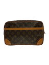 【中古】LOUIS VUITTON◆コンピエーニュ28_モノグラム・キャンバス_BRW/PVC/BRW【バッグ】