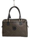 【中古】CELINE◆ボストンバッグ/キャンバス/BLK/総柄/マカダム/トリオンフ【バッグ】