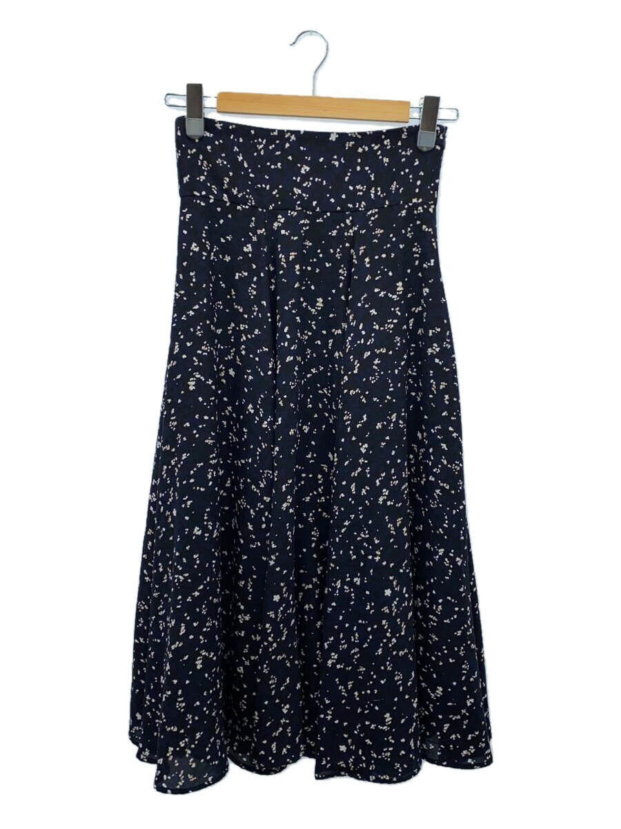 【中古】CLANE◆ロングスカート/1/18AW/DOT FLOWER CIRCULAR SKIRT/NVY/15109-6051【レディースウェア】