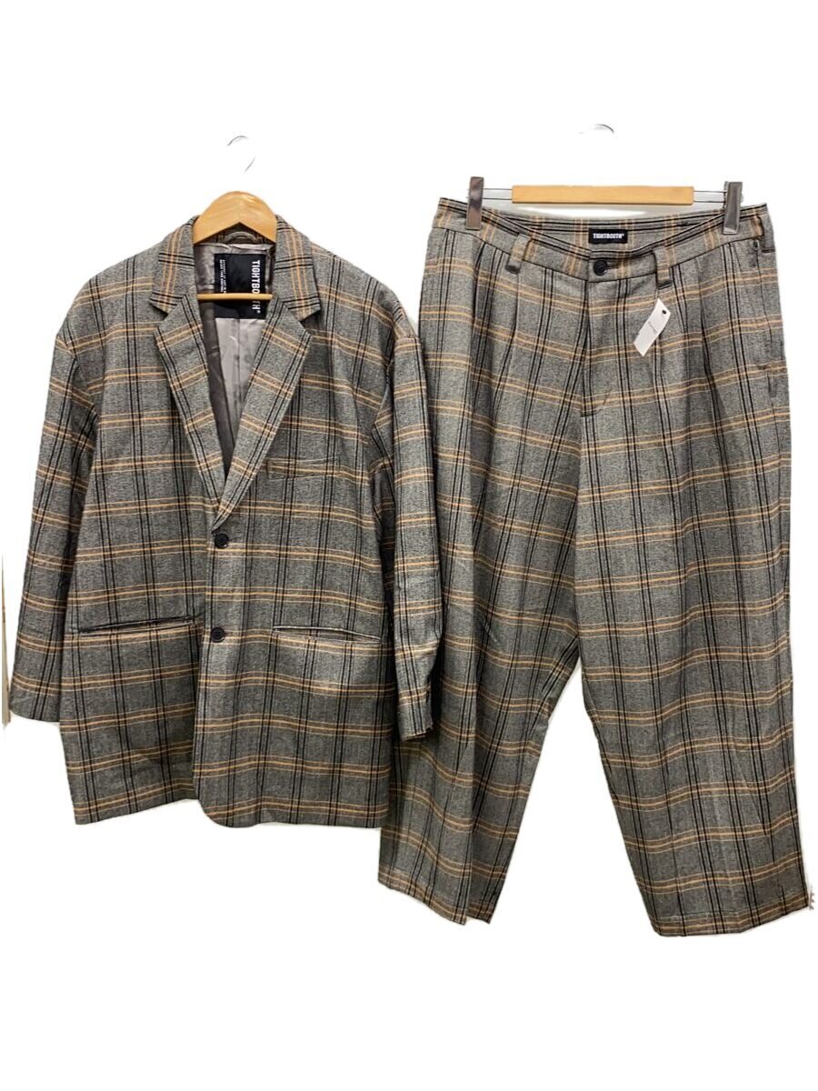 【中古】TIGHTBOOTH PRODUCTION◆PRIDE SINGLE2B JACKET/FORMAL PLAID BAGGYSLACKS/セットアップ/XL【メンズウェア】