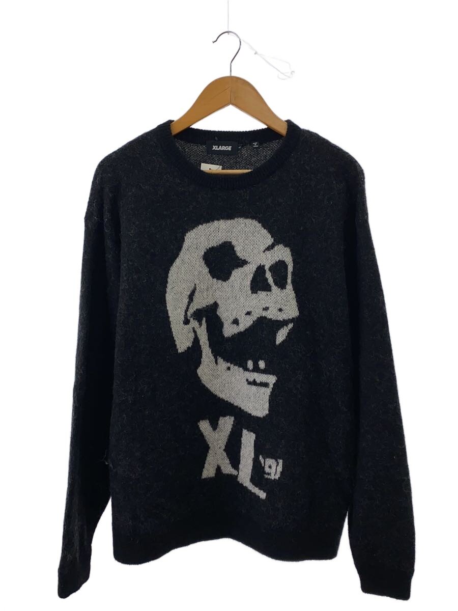 【中古】X-LARGE◆ニット・セーター(厚手)/L/ウール/BLK/101213015001【メンズウェア】