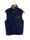 【中古】patagonia◆フリースベスト/XS/ポリエステル/NVY/無地/23047FA15【メンズウェア】