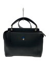 【中古】FENDI◆ドットコム/ショルダーバッグ/レザー/BLK/無地/8BN293【バッグ】