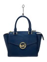 【中古】MICHAEL KORS◆ハンドバッグ/レザー/ネイビー/AV-1409【バッグ】