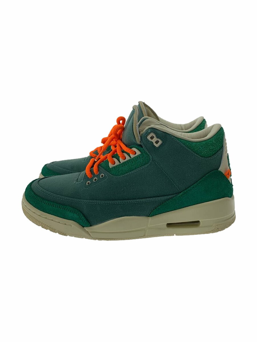 【中古】NIKE◆AJ 3 RETRO OG SP_エア ジョーダン 3 OG SP/27cm/グリーン【シューズ】