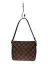 【中古】LOUIS VUITTON◆トゥールス・メイクアップ_ダミエ・エベヌ_BRW/PVC/BRW//【バッグ】