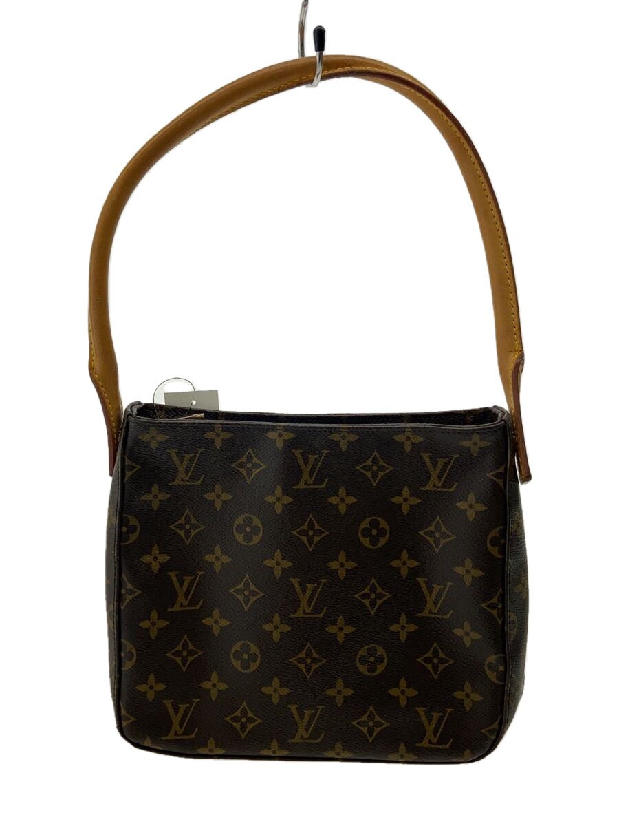 LOUIS VUITTON◆ルーピングMM_モノグラム・キャンバス_BRW/PVC/BRW