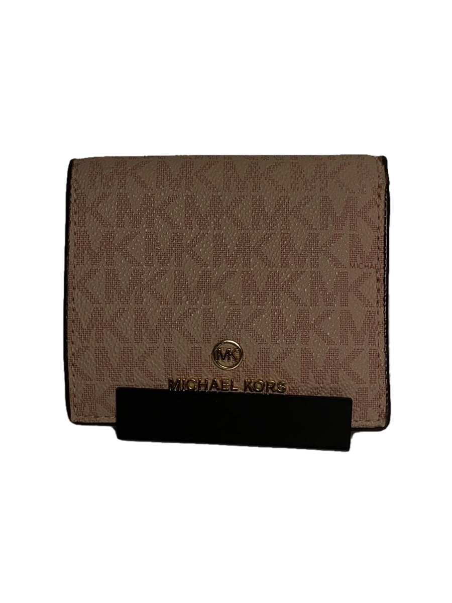 【中古】MICHAEL KORS◆2つ折り財布/--/PNK/総柄/レディース【服飾雑貨他】