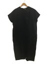 【中古】ENFOLD◆半袖ワンピース/36/--/BLK/無地/300AS233-4360【レディースウェア】
