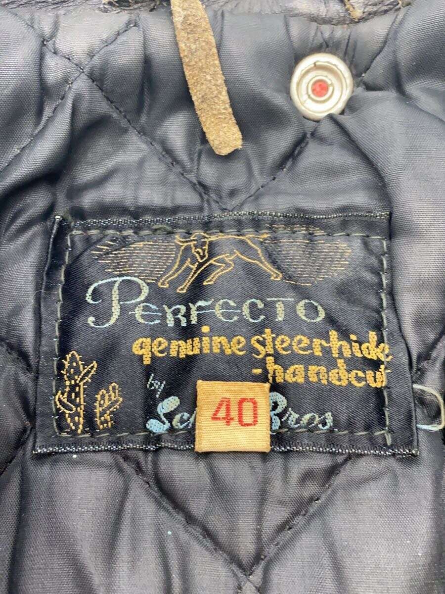 2nd STREET 楽天市場店の【中古】Schott◆60s/PERFECTO/サボテンタグ/ダブルライダースジャケット/40/レザー/ブラック/無地/? NULL ?【メンズウェア】｜アングル3