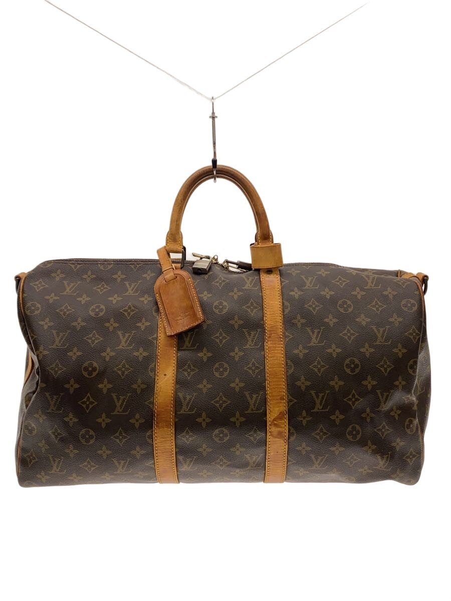 Boston Bags - 【中古】LOUIS VUITTON◆キーポル50_モノグラム・キャンバス/PVC/BRW【バッグ】