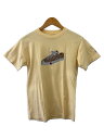 【中古】STUSSY◆sneakers print/Tシャツ/S/コットン/YLW/無地【メンズウェア】(4)