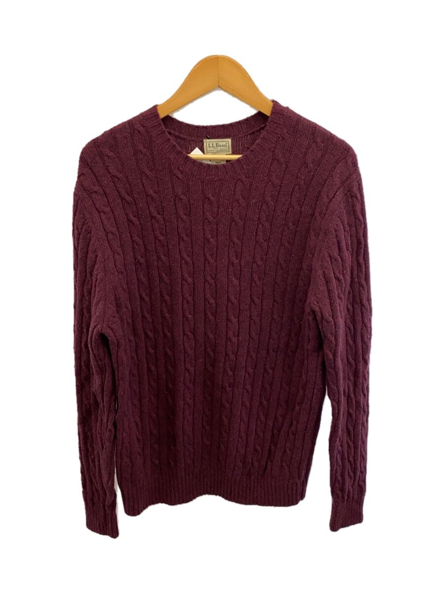 【中古】L.L.Bean◆ニット・セーター(厚手)/L/ウール/BRD//【メンズウェア】