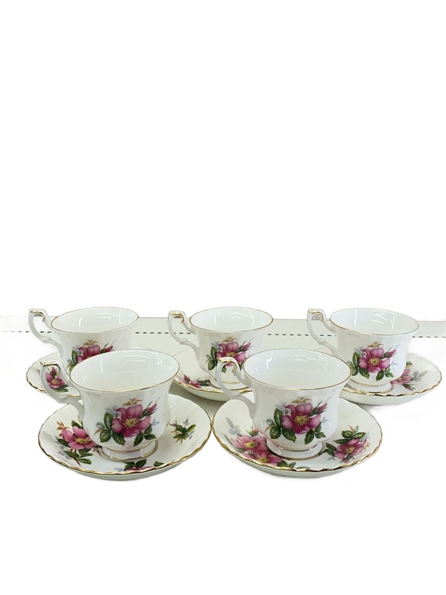 【中古】Royal Albert◆カップ&ソーサー/5点セット/WHT【キッチン用品】