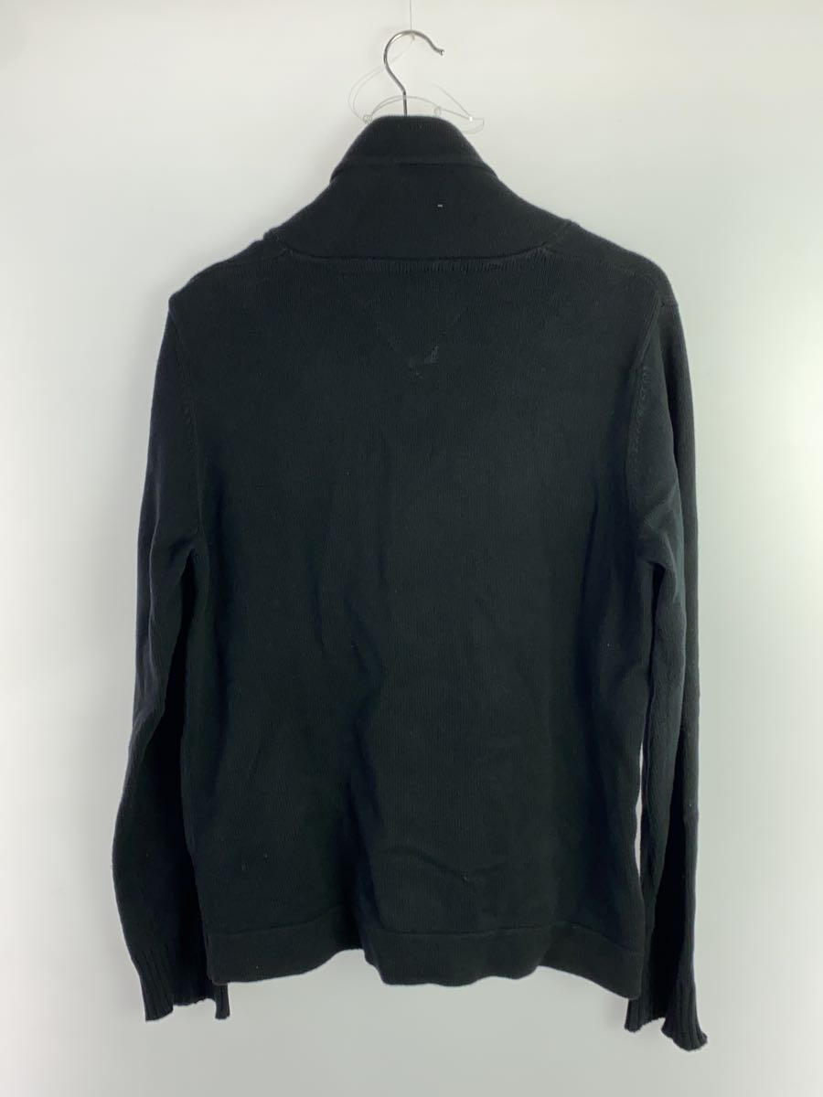 【中古】TOMMY◆カーディガン(厚手)/L/コットン/BLK/無地【メンズウェア】